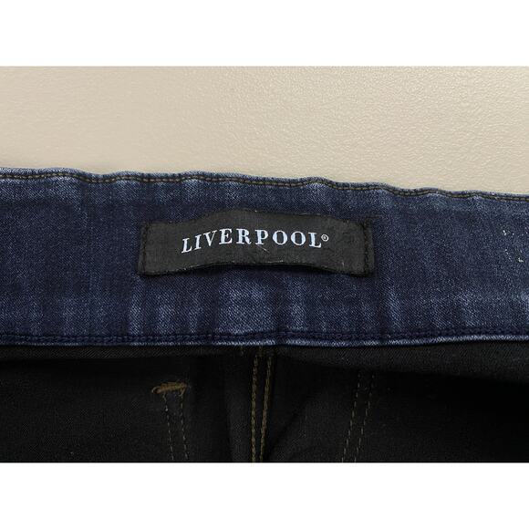 Liverpool Jeans Womens 12P Blue Pull-On Jegging Skinny Sienna Dark Wash 34x26 - Picture 12 of 16